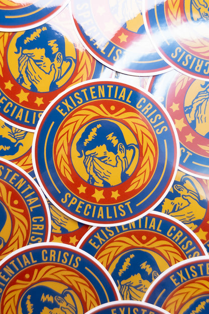 Existential Crisis Specialist Merit Badge – Vinyl Sticker