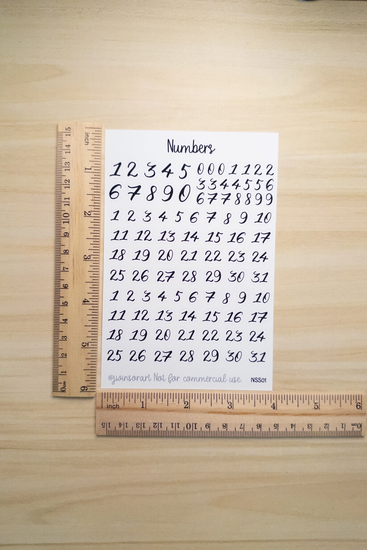 Numbers Planner Sticker Sheet Bujo Bullet Journal