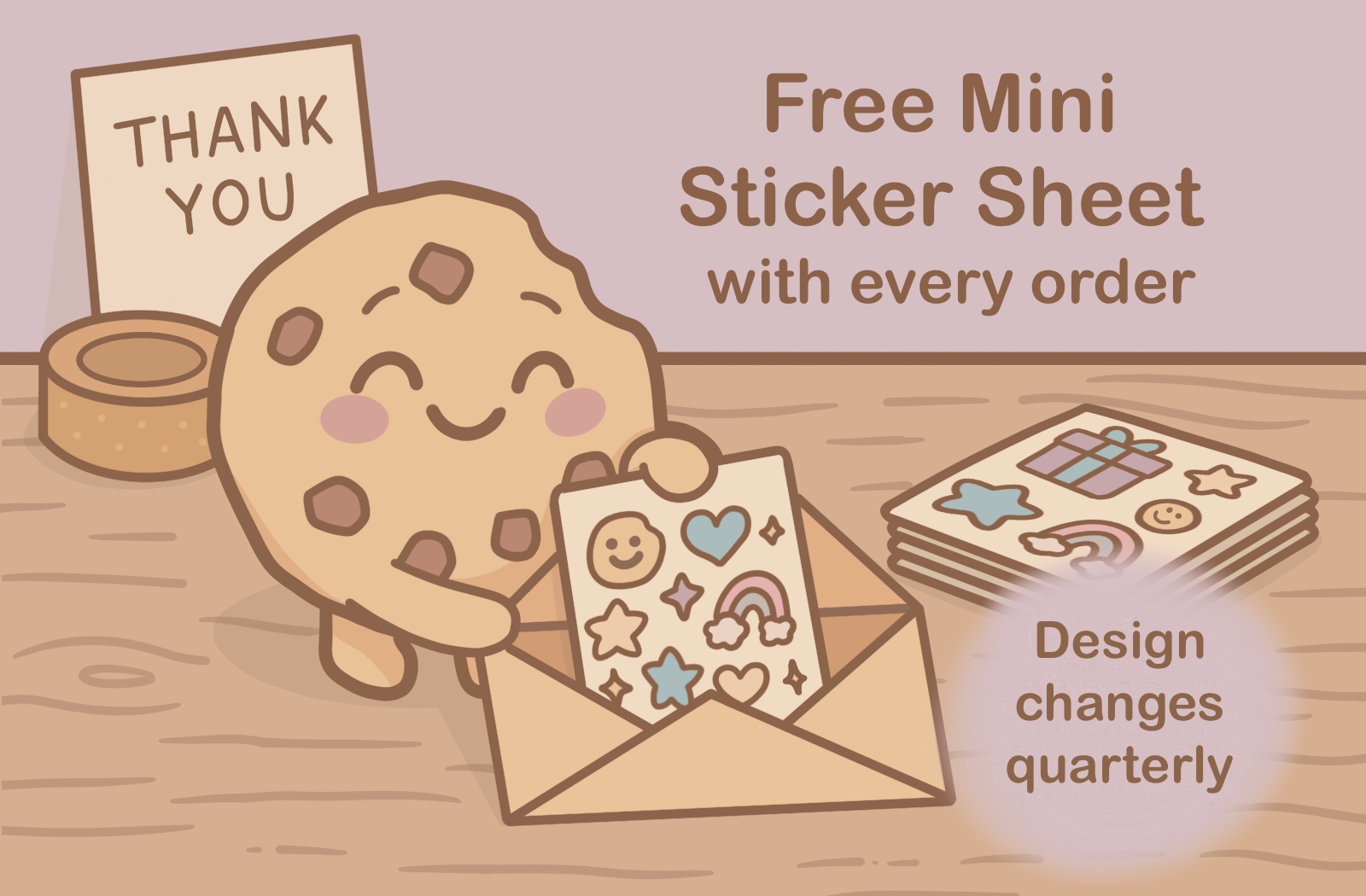 Free mini sticker sheet with every order