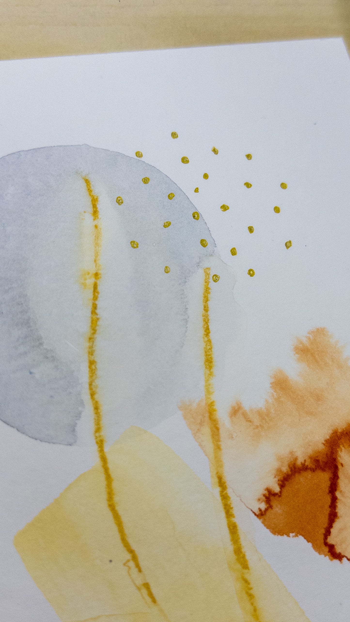Golden Abstract Giclée Print 8” x 10”