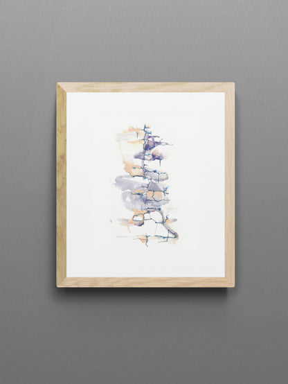 Map Abstract Giclée Print 8” x 10”