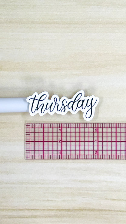 Days of the Week Planner Sticker Sheet Bujo Bullet Journal