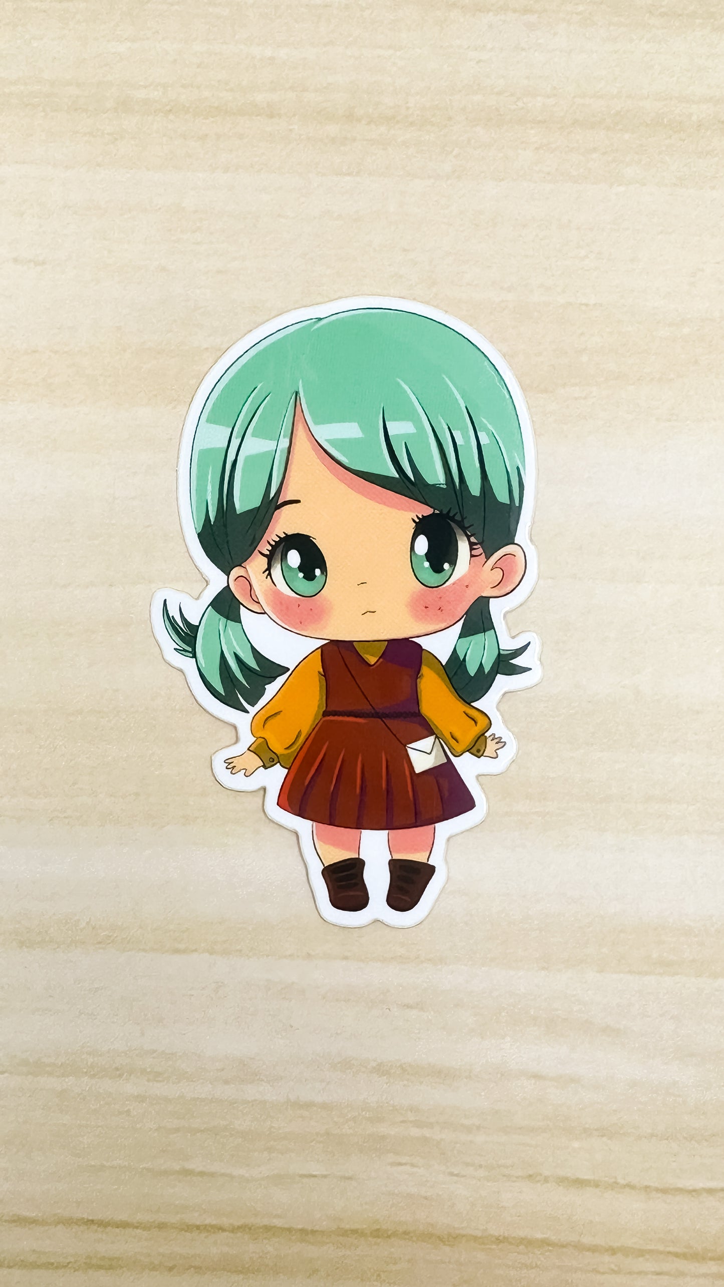 Cute Chibi Girl Sticker Anime Illustrated Vinyl Glossy 3 inch