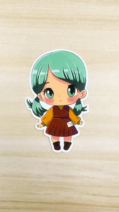 Angie Cute Chibi Girl Sticker Anime Illustrated Vinyl Glossy 3 inch