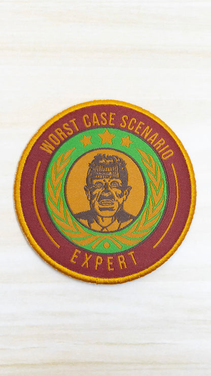 Worst Case Scenario Expert Embroidered Patch Merit Badge Woven 3 inch