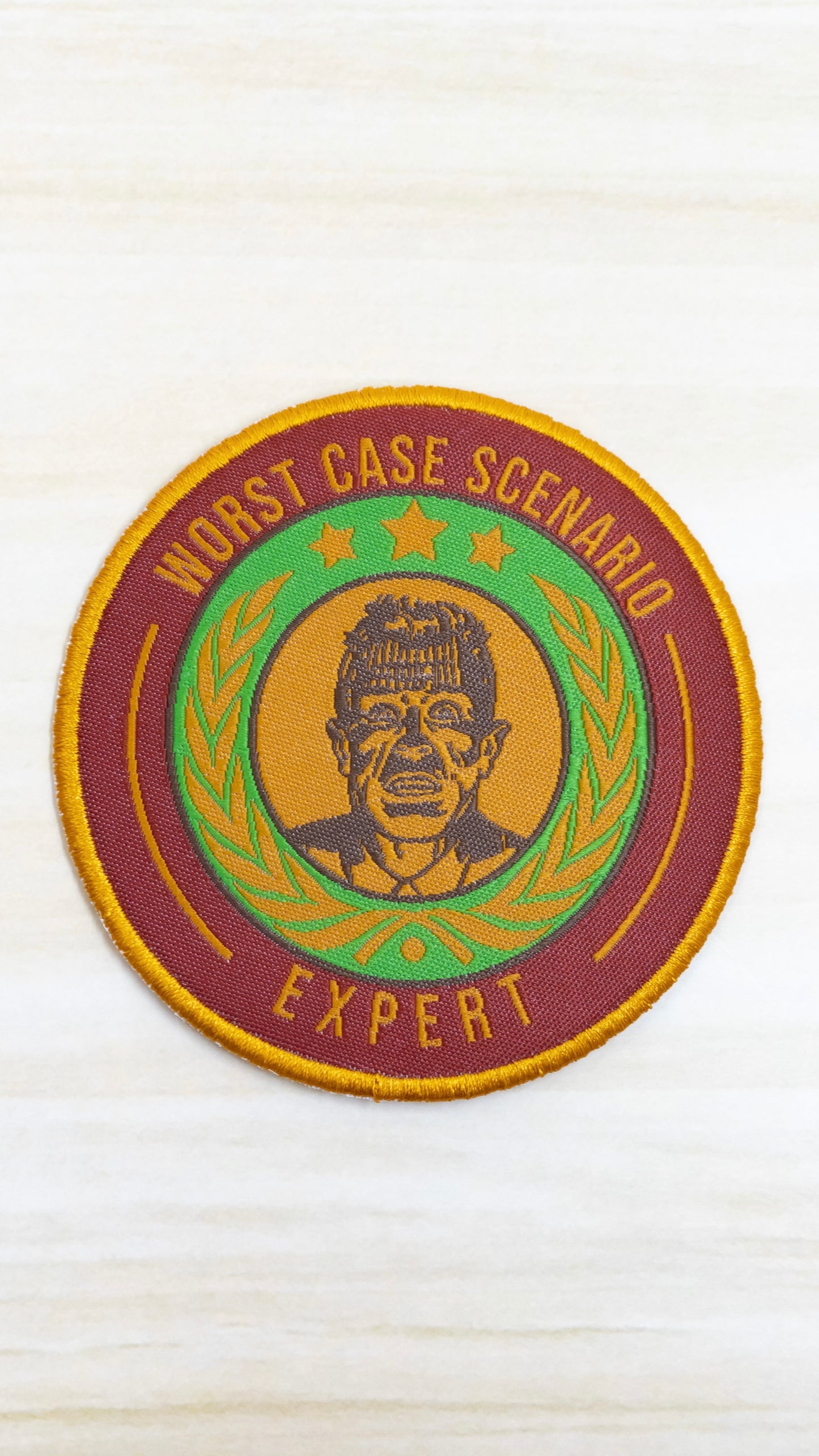 Worst Case Scenario Expert Embroidered Patch Merit Badge Woven 3 inch