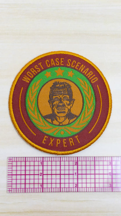 Worst Case Scenario Expert Embroidered Patch Merit Badge Woven 3 inch