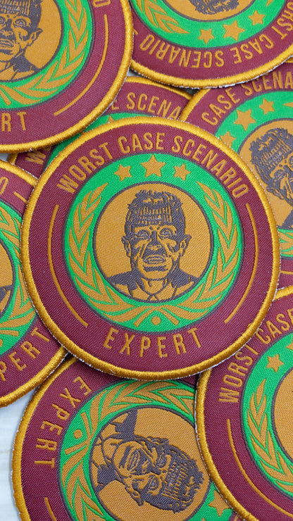 Worst Case Scenario Expert Embroidered Patch Merit Badge Woven 3 inch