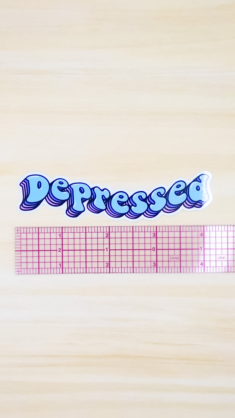 Depressed Vinyl Sticker 4 inch