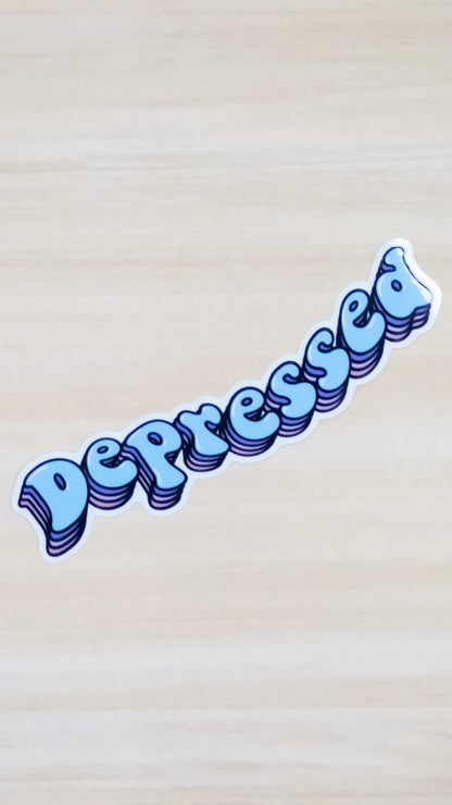 Depressed Vinyl Sticker 4 inch