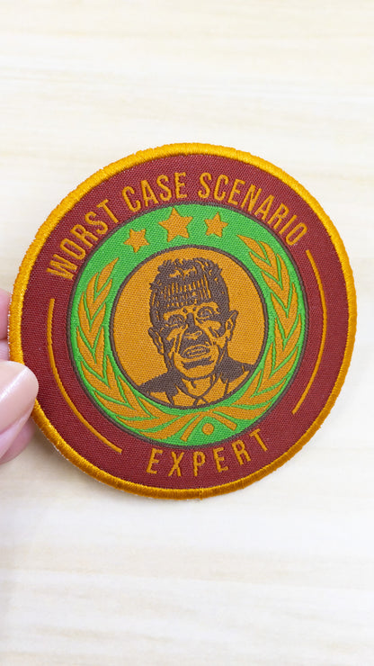 Worst Case Scenario Expert Embroidered Patch Merit Badge Woven 3 inch