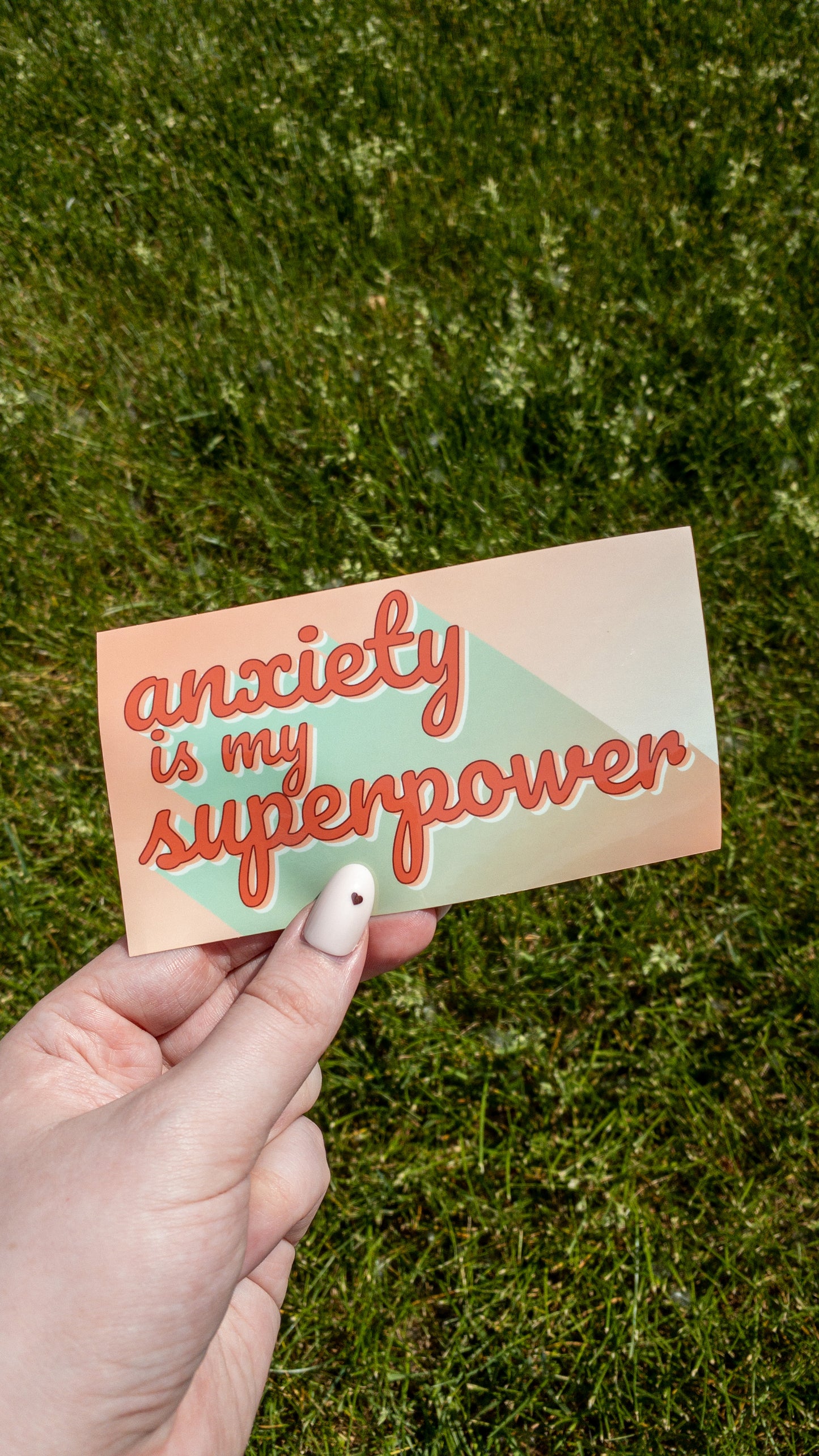 Anxiety Is My Superpower Vinyl Sticker 5 inch