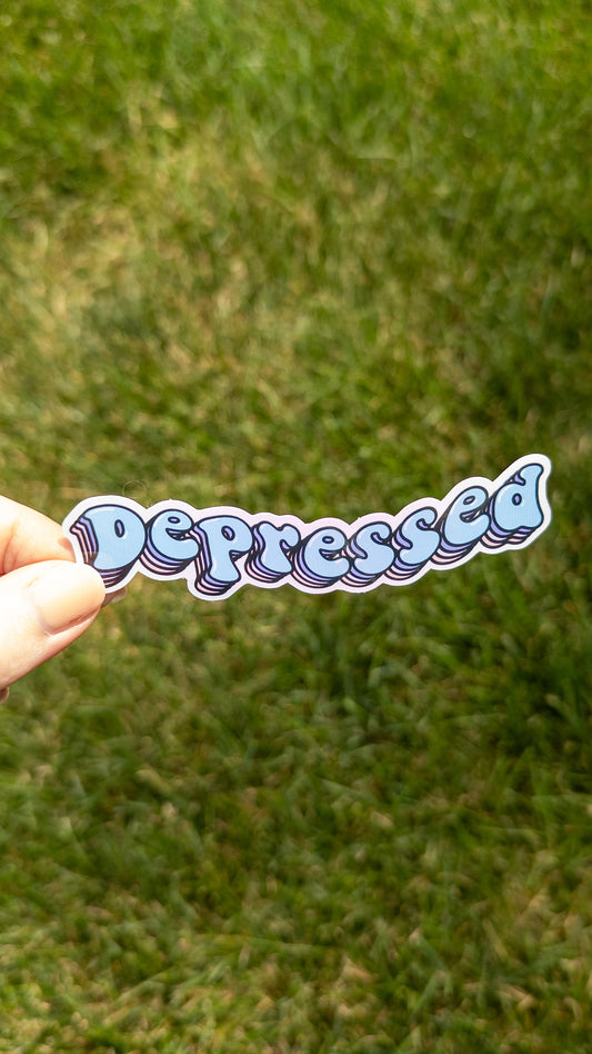 Depressed Vinyl Sticker 4 inch