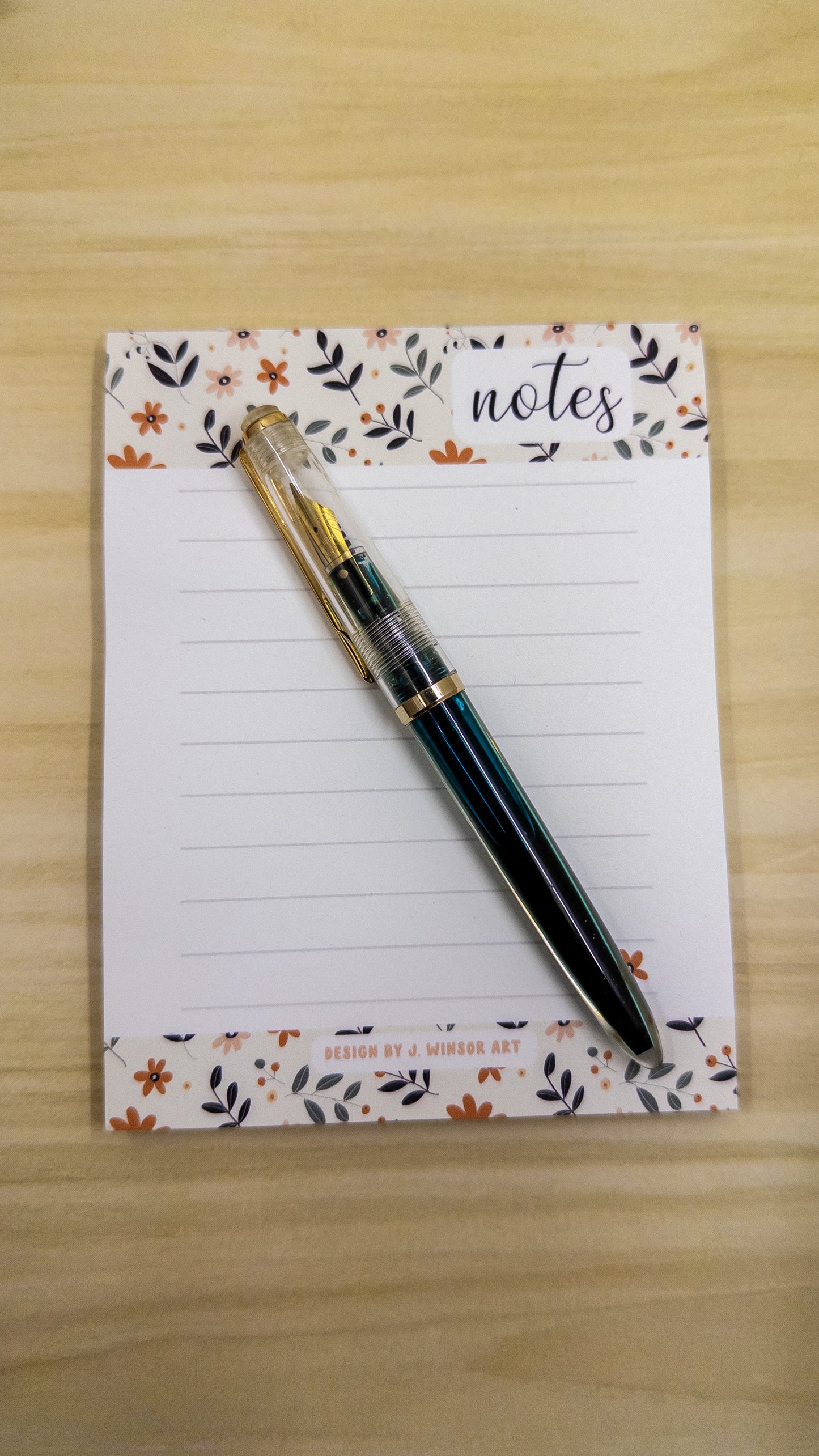 Dainty Illustrated Floral Notepad Memo Pad To Do List