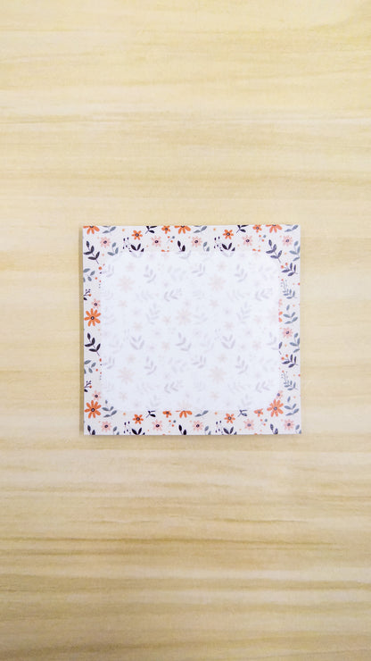 Dainty Illustrated Floral Sticky Notes Post It