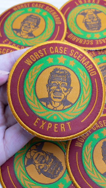 Worst Case Scenario Expert Embroidered Patch Merit Badge Woven 3 inch