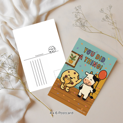 You Did a Thing! Postcard – Cookie & Coco Celebration Card