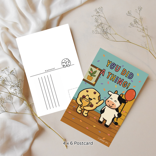You Did a Thing! Postcard – Cookie & Coco Celebration Card