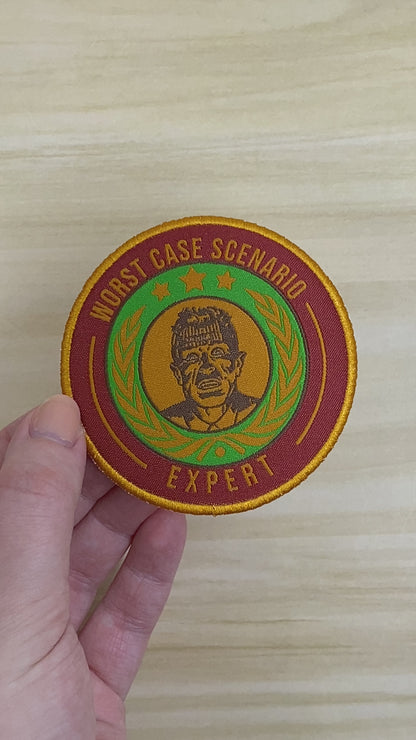 Worst Case Scenario Expert Embroidered Patch Merit Badge Woven 3 inch