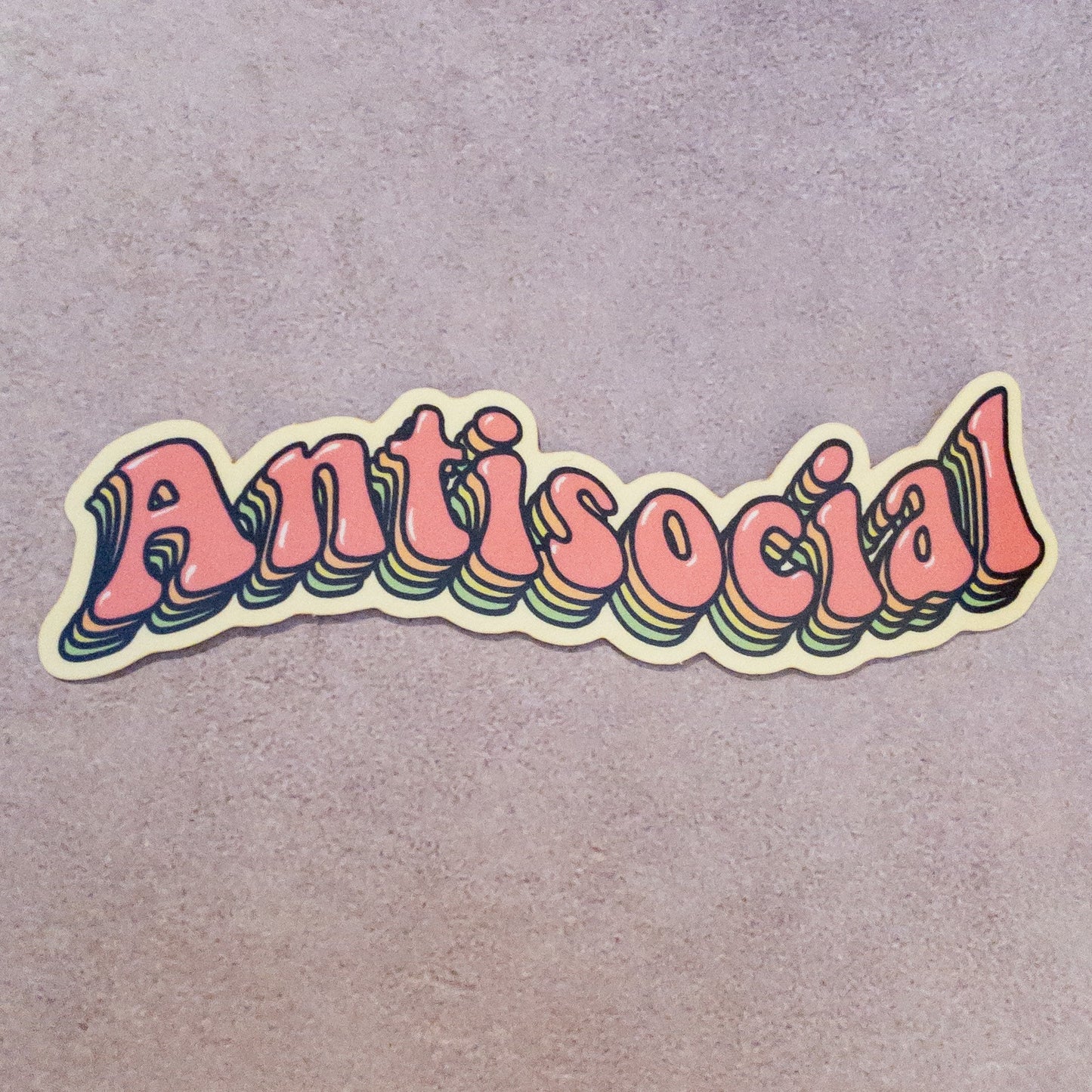 Antisocial Vinyl Sticker 4 inch