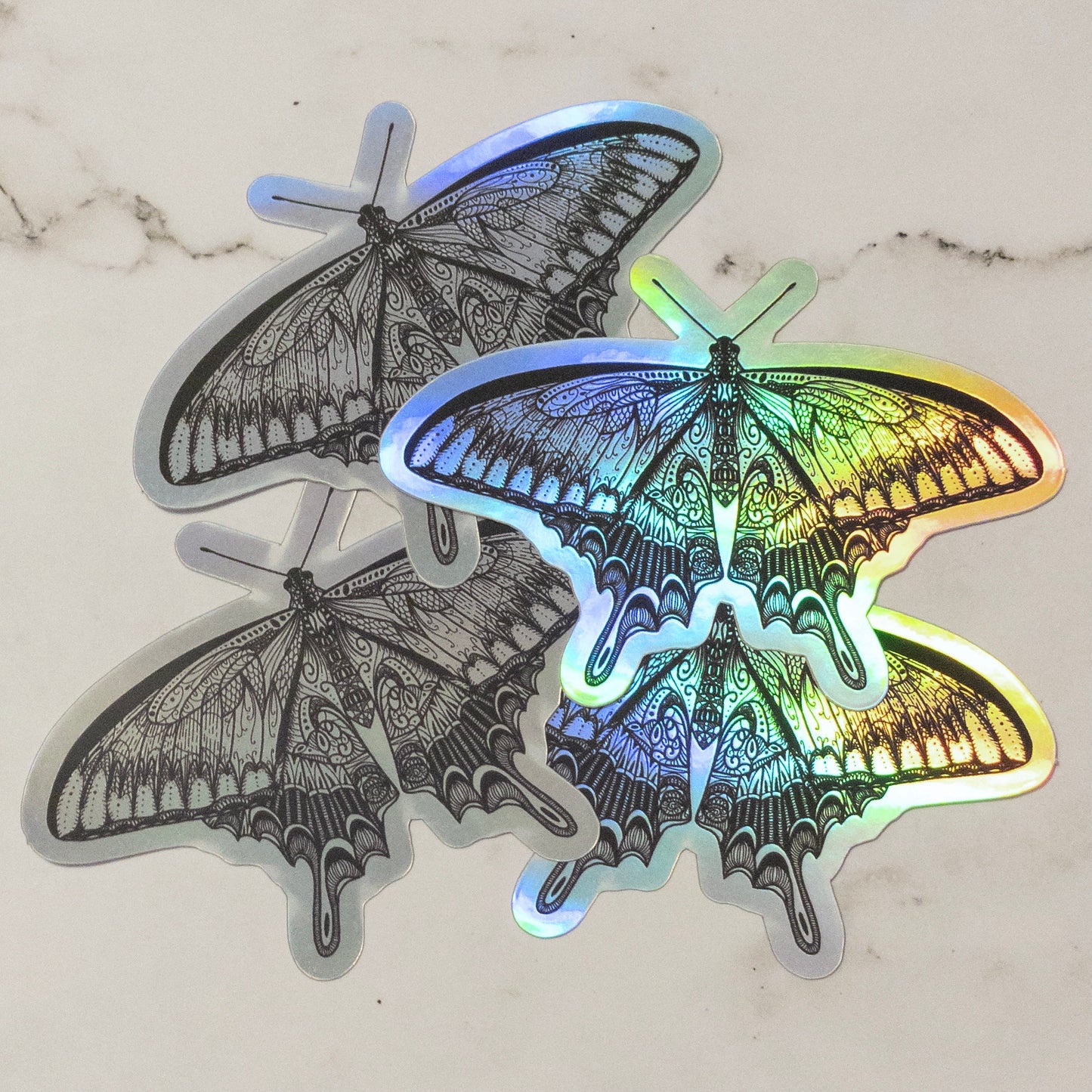 Butterfly Holographic Sticker 3 inch