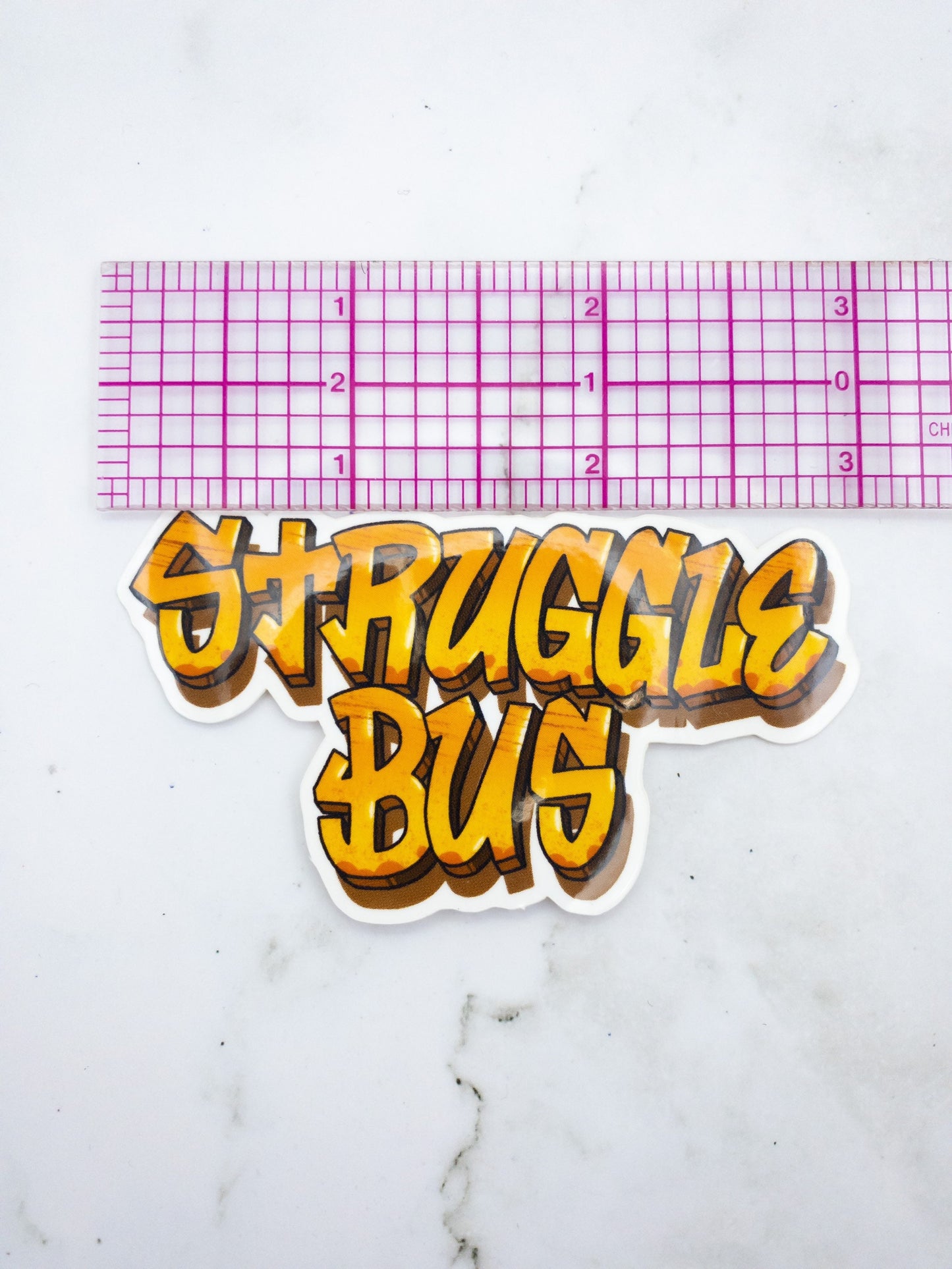 Struggle Bus Graffiti Lettering Vinyl Sticker 3 inch