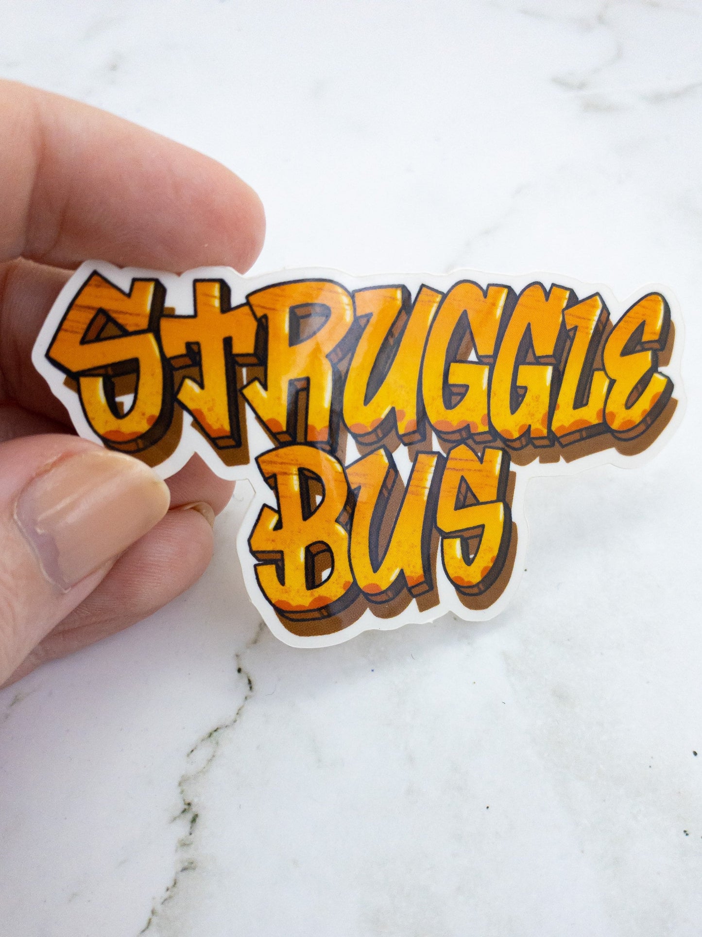 Struggle Bus Graffiti Lettering Vinyl Sticker 3 inch