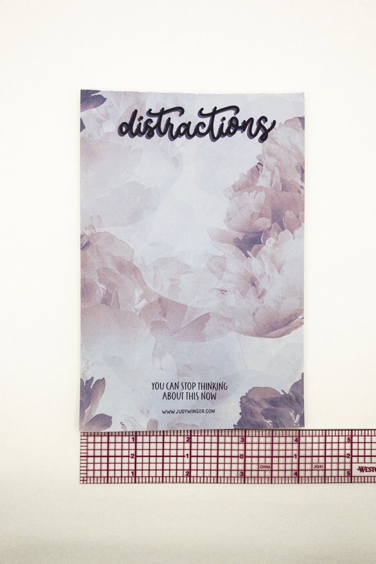 Distractions Floral Notepad Memo Pad To Do List
