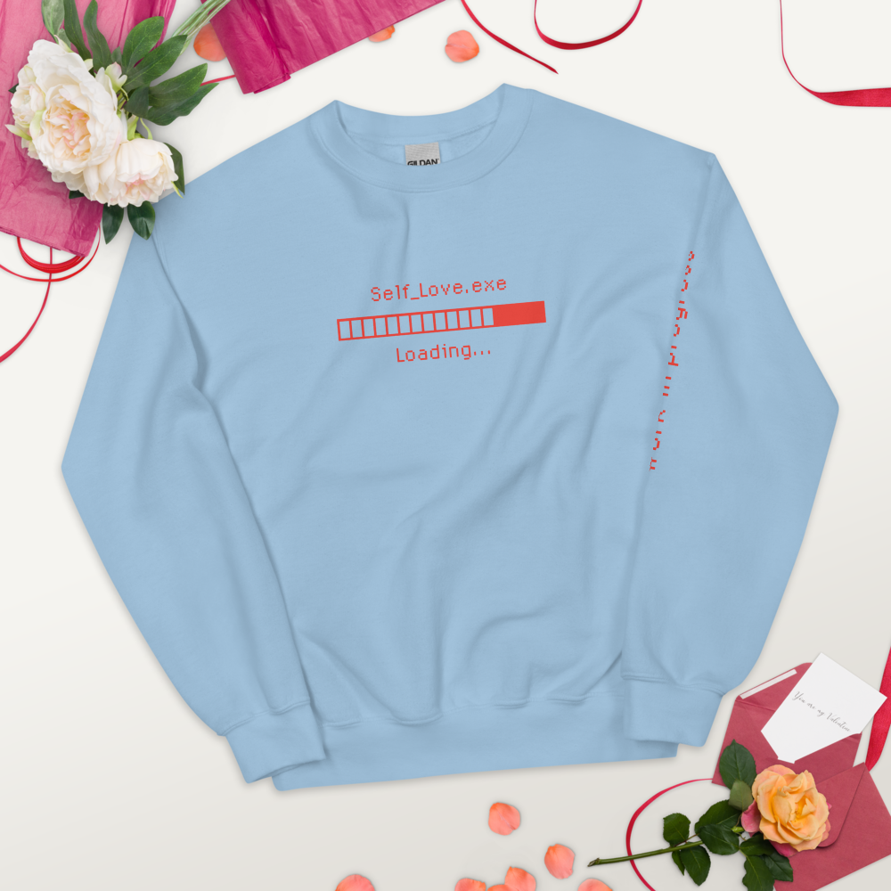 Self Love Loading Retro Sweatshirt Work In Progress Unisex