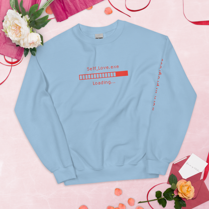 Self Love Loading Retro Sweatshirt Work In Progress Unisex