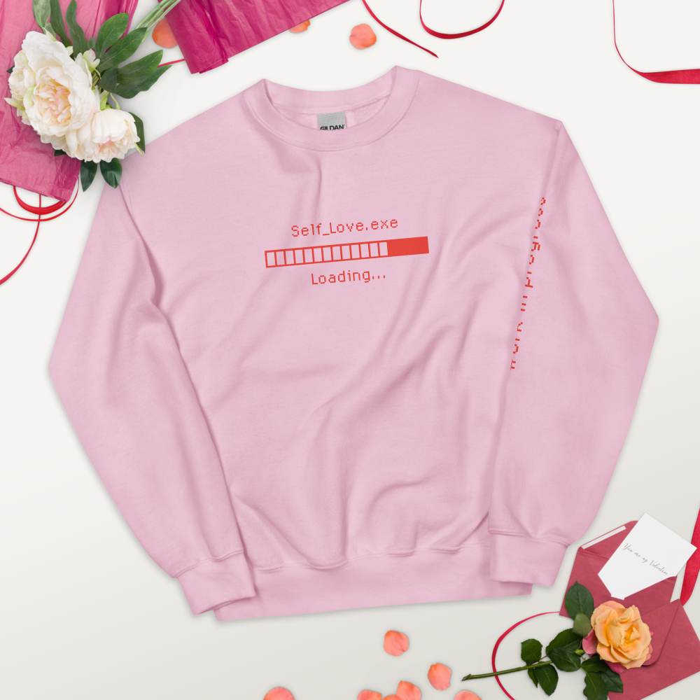 Self Love Loading Retro Sweatshirt Work In Progress Unisex