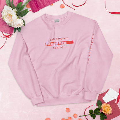 Self Love Loading Retro Sweatshirt Work In Progress Unisex